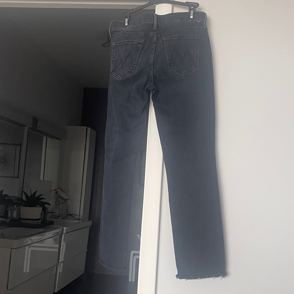 MOTHER BLACK Straight Leg Pants